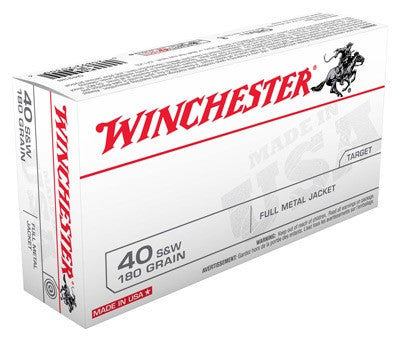 Winchester Usa 40 Sw 180gr - Fmj Truncated Cone 50rd 10bx/c