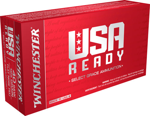 Winchester Usa Ready 40 Sw - 165gr Fmj-match 50rd 10bx/cs