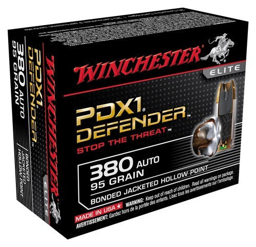 Winchester Supreme Elte 380acp - 95gr Pdx1 Def 20rd 10bx/cs