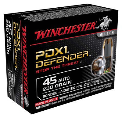 Winchester Supreme Elite 45acp - 230gr Pdx1 Def Hp 20rd 10bx/cs