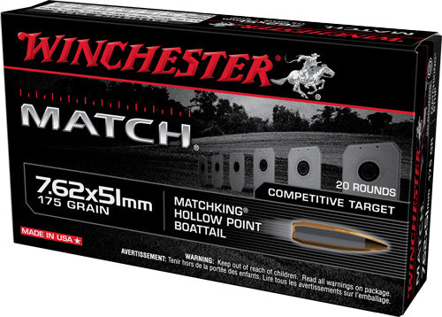 Winchester Match 7.62x51 175gr - Sierra Bthp 20rd 25bx/cs