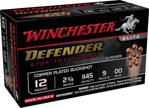 Winchester Defender 12ga 2.75" - 00bk 9plts 10rd 10bx/cs