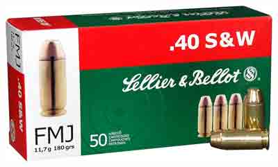 S&b 40sw 180gr Fmj-rn - 50rd 20bx/cs