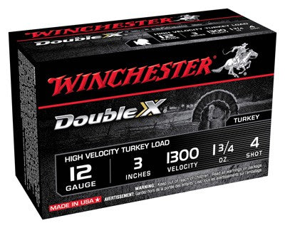 Winchester Suprme Trky 12ga 3" - 1300fps 1.75oz #4 10rd 10bx/cs