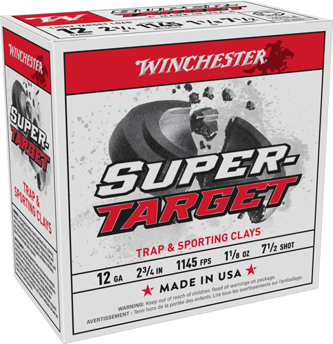 Winchester Target 12ga 1145fps - 1-1/8oz #7.5 250rd Case Lot