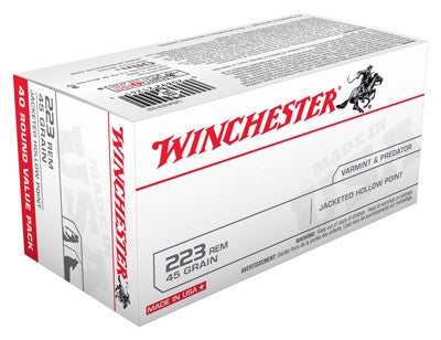 Winchester Usa 223 Remington - 45gr Jhp 40rd 10bx/cs