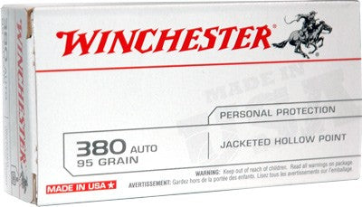 Winchester Usa 380 Acp 95gr - Jhp 50rd 10bx/cs