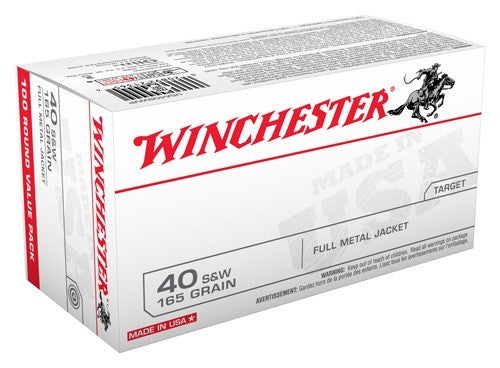 Winchester Usa 40sw 165gr Fmj - Truncated Cone 100rd 5bx/cs