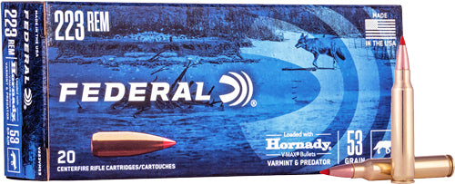 Federal 223 Remington 53gr - V-max 20rd 10bx/cs