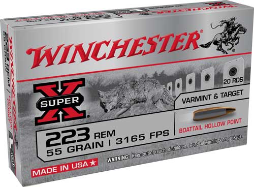 Winchester Super-x 223rem - 55gr Bthp 20rd 25bx/cs