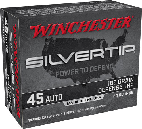 Winchester Silvertip 45acp - 185gr Hp 20rd 10bx/cs