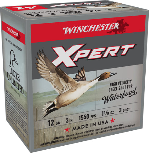 Winchester Xpert 12ga 3" 1550f - Steel 1-1/8oz #3 25rd 10bx/cs