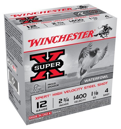 Winchester Xpert 12ga 1400f #4 - 2.75" Steel 1-1/8 25rd 10bx/cs