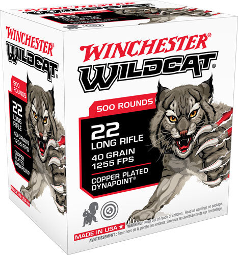 Winchester Wildcat 22lr 40gr - 1255fps Lead-rn 500rd 10bx/cs