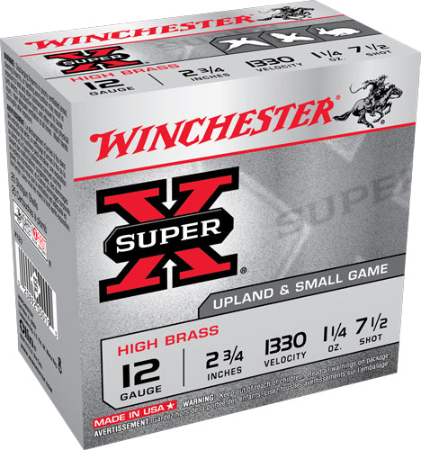 Winchester Super-x 12ga 2.75" - 1330f 1-1/4oz 7.5 25rd 10bx/cs