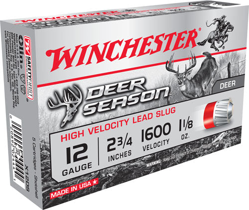 Winchester Deer Slg 12ga 2.75" - 1600fps 1.25oz 5rd 20bx/cs