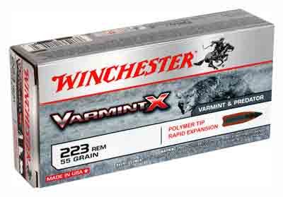 Winchester Varmint-x 223rem - Poly Tipped 55gr 20rd 10bx/cs