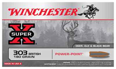 Winchester Super-x 303 British - 180gr Power Point 20rd 10bx/cs