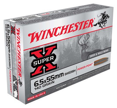 Winchester Super-x 6.5x55swed - 140gr Power Point 20rd 10bx/cs