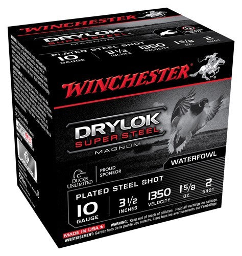 Winchester Drylok 10ga 1350fp - 3.5" 1-5/8oz #2 25rd 10bx/cs