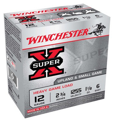 Winchester Super-x 12ga 2.75" - 1255fps 1-1/8oz 6 250rd Case