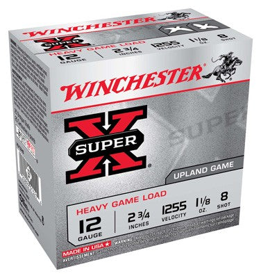 Winchester Super-x 12ga 2.75" - 1255fps 1-1/8oz 8 250rd Case