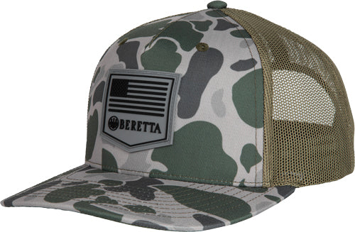 Beretta Cap Pm Trucker R 112 - Rubber Patch Green Duck Camo