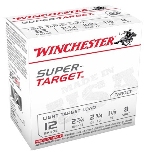 Winchester Target 12ga 1145fps - 1-1/8oz #8 250rd Case Lot