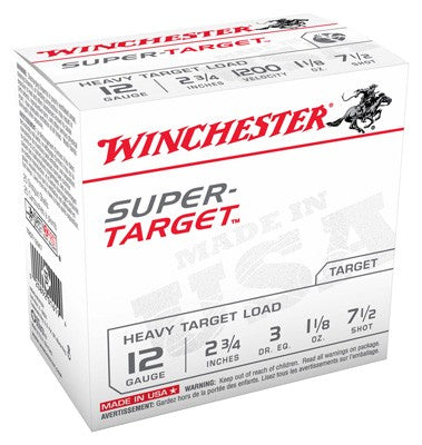 Winchester Target 12ga 1200fps - 1-1/8oz #7.5 250rd Case Lot