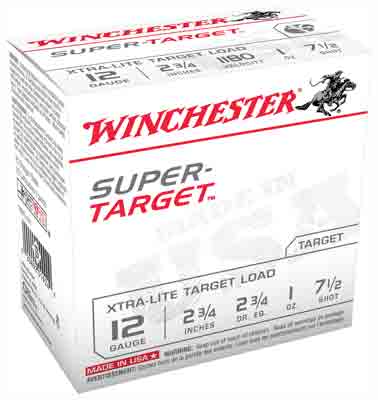 Win Ammo Super Target 12ga. - 1180fps 1oz #7.5 250rd Case Lt