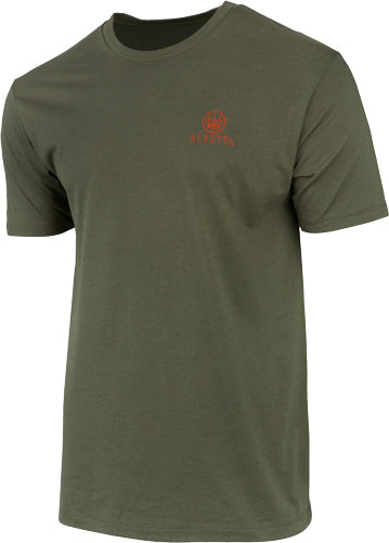 Beretta Legacy T-shirt Back - Logo Large Military Green