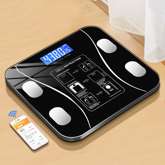 Body Fat Scale Smart Wireless Digital Bathroom Weight Scale Body Composition Analyzer With Smartphone App Bluetooth