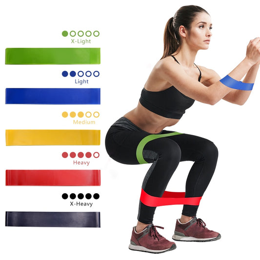 Rubber Resistance elastic Bands For Fitness Indooor Yoga Gym Equipment Body Strength Training Set Workout Bands